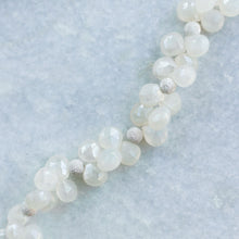 Load image into Gallery viewer, chalcedony + sterling stardust bracelet