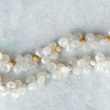 Load image into Gallery viewer, chalcedony + gold stardust bracelet