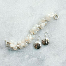 Load image into Gallery viewer, chalcedony + sterling stardust bracelet