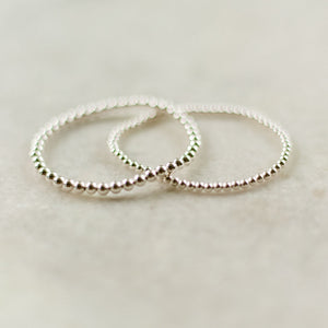 sterling bead bracelet - 3mm