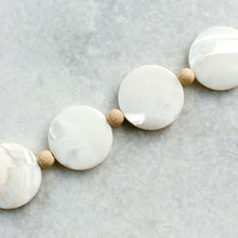 Load image into Gallery viewer, mother of pearl + gold stardust necklace
