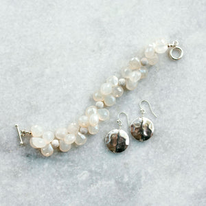 chalcedony + sterling stardust bracelet