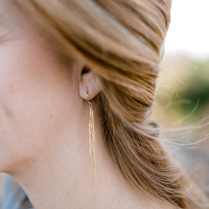 fringe earrings - 2 1/4"