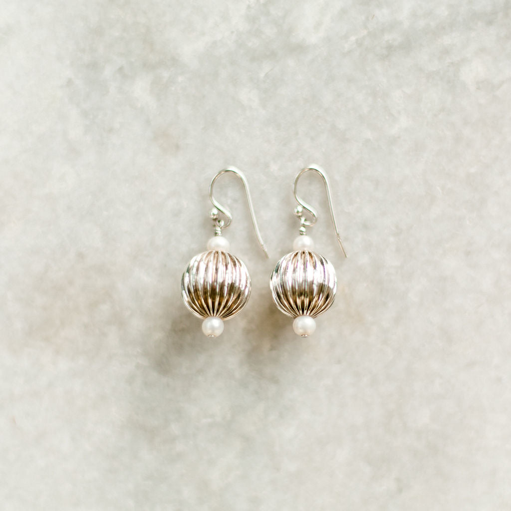 sterling + pearl earrings